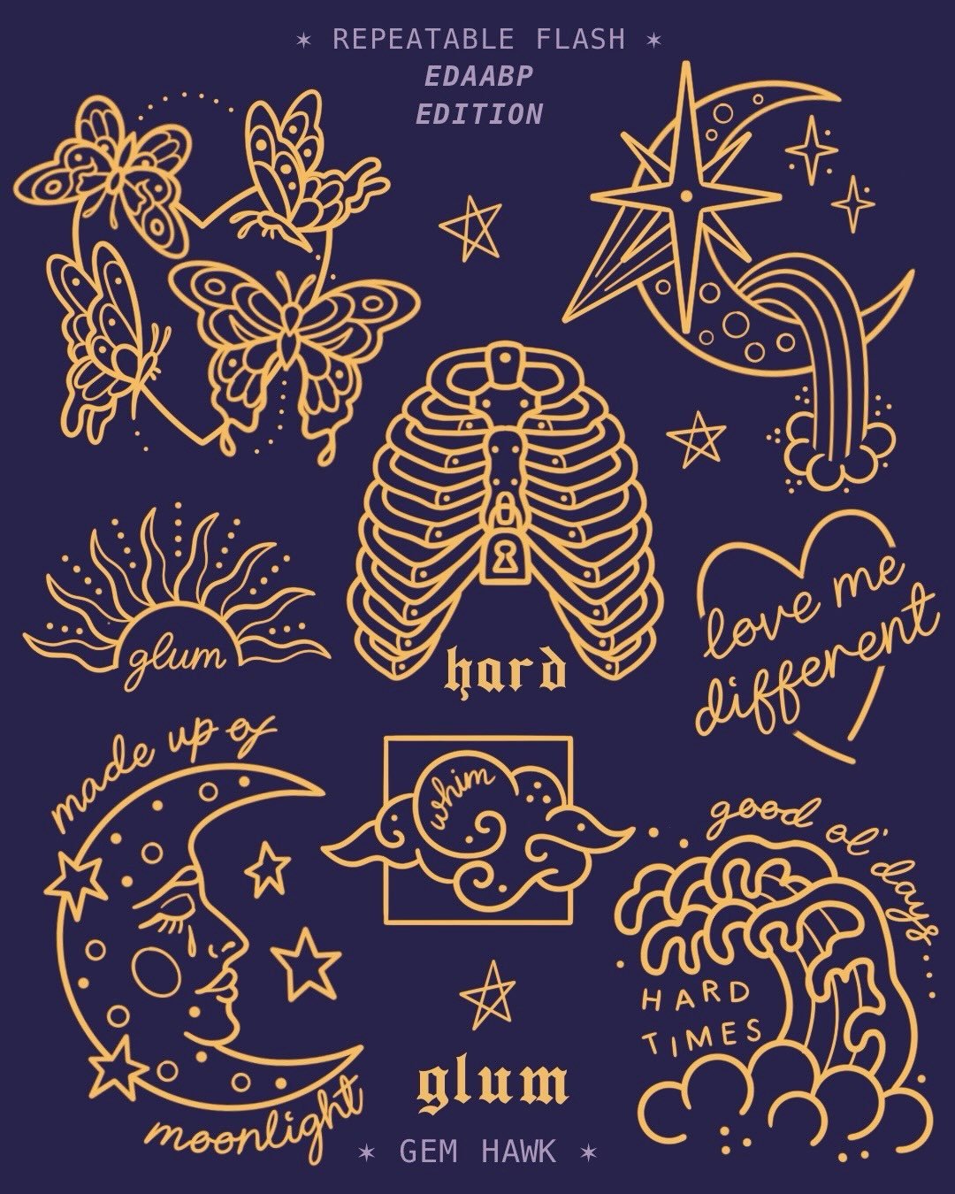EDAABP repeatable flash sheet by Gem Hawk, navy version