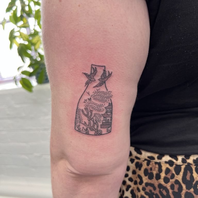 Stoke-on-Trent bottle kiln tattoo by Gem Hawk
